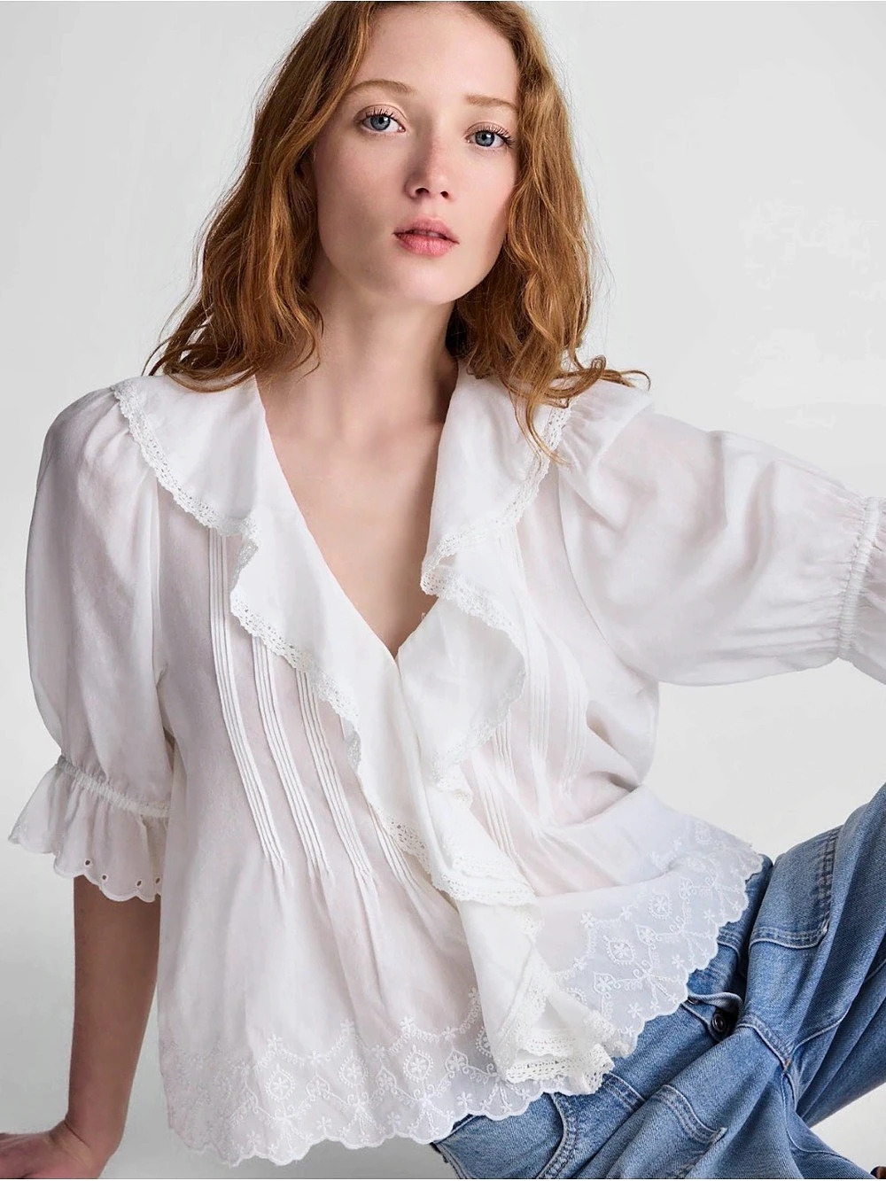 Madewell The Blaire White Top Sz XXS NWT $98